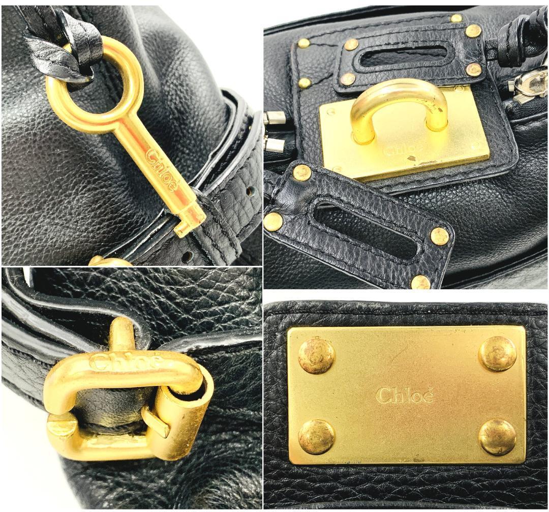 Chloe クロエ ショルダーバッグ パディントン 02-05-53 レザー ゴールド金具 鍵付属 大人気ライン_画像4