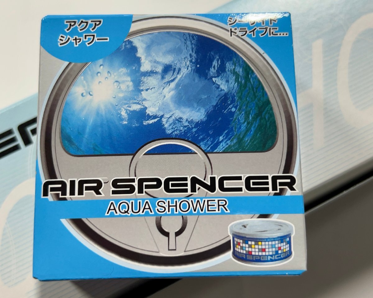 人気の自動車用芳香剤 栄光社 エアースペンサーブルー AIR SPENCER BLUE 丸缶タイプ 【アクアシャワー】 10個の画像1