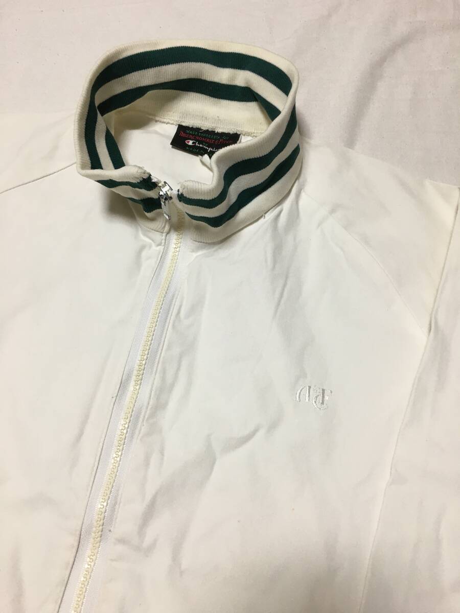 Champion Abercrombie & Fitch ダブルネーム　ジャケット　Made in USA 白緑