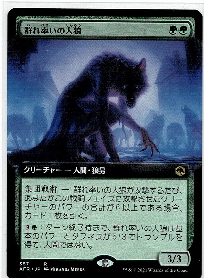 MTG/フォーゴトン・レルム探訪/群れ率いの人狼/Werewolf Pack Leader(日)◇フルアートの画像1