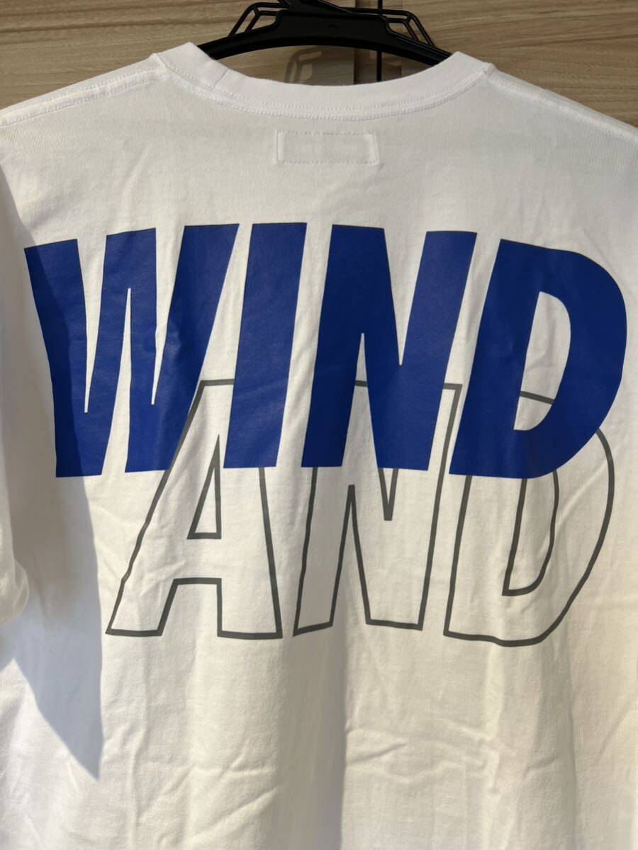 wind and sea 半袖Tシャツ 白 ホワイト+ブルー　Mサイズ_画像4