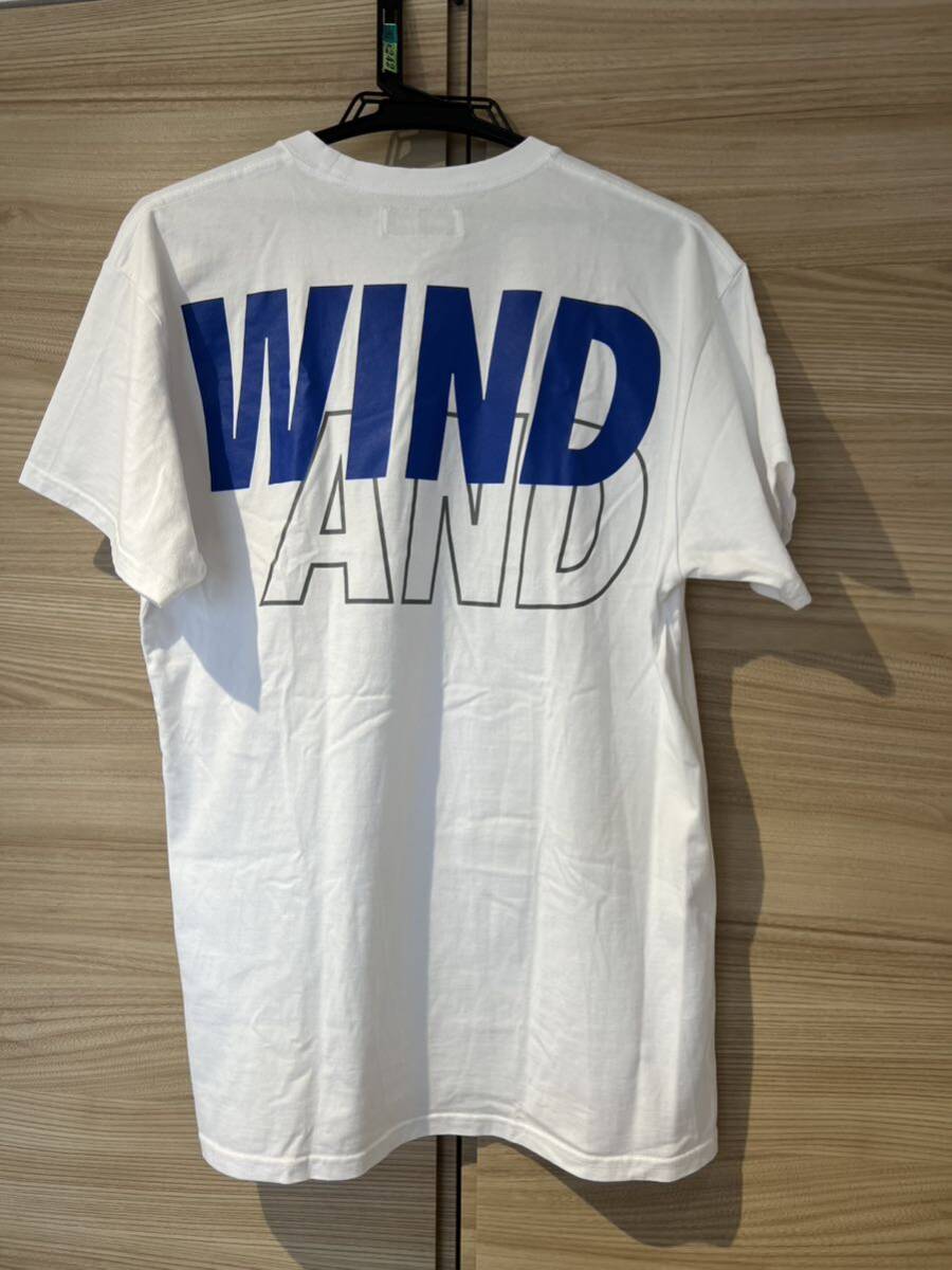 wind and sea 半袖Tシャツ 白 ホワイト+ブルー Mサイズの画像3