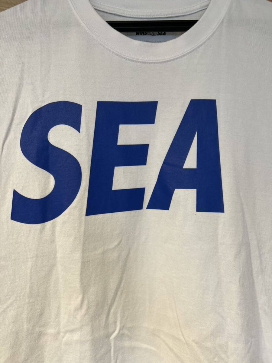 wind and sea 半袖Tシャツ 白 ホワイト+ブルー Mサイズの画像2