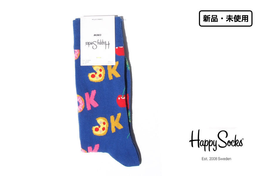 送料無料★新品｜未使用｜ハッピーソックス｜happy socks｜クルー丈カジュアルソックス｜Its Ok Sock｜10211059_画像1