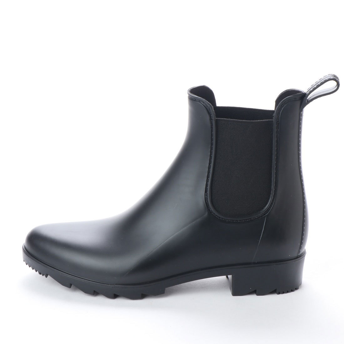  black L size ( 24.0 - 24.5cm ) Short rain boots side-gore Chelsea rain shoes rain boots black 18033-blk-L