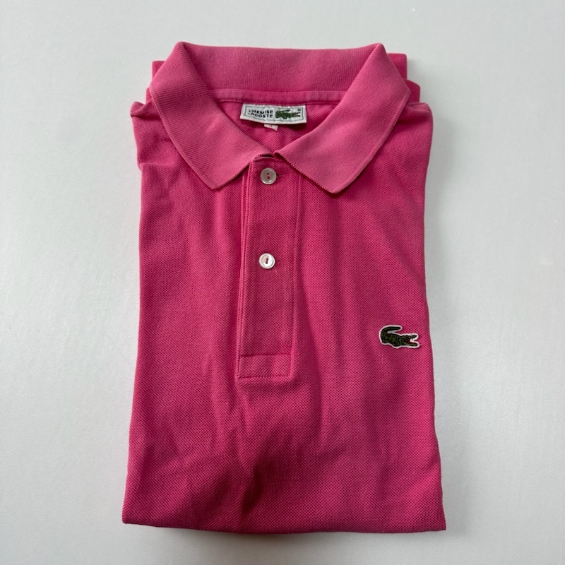 【訳あり】LACOSTE(ラコステ)半袖ポロシャツ / 鹿の子 メンズ4 ピンク系の画像1
