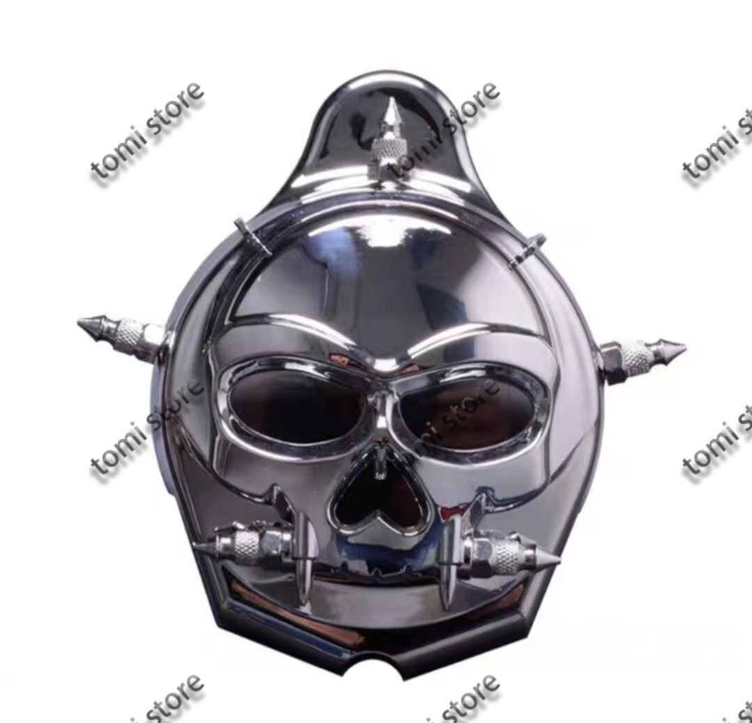zombi cowbell horn cover Skull Harley Dyna touring Softail fld fxd fld flh Road King Street clear gold 