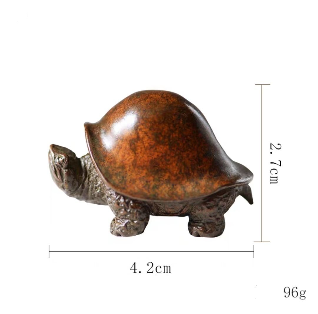 茶道具 伝統工芸品 純銅製 置物 民芸品 細密彫刻 車内置物 総長4.2cm_画像5