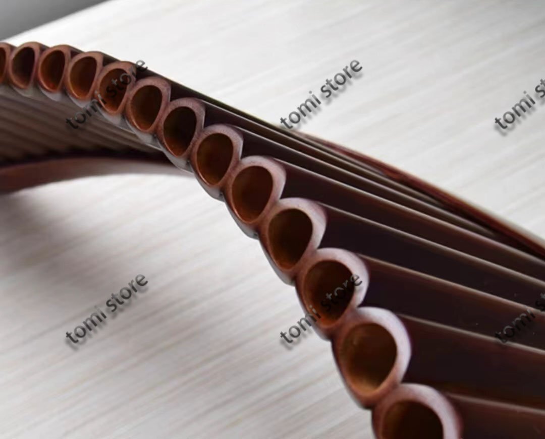 ルーマニア 民族楽器 高級 右手 天然竹 パンフルート パンパイプ 22パイプ Gキー ウィンド Panflute Flauta 手作りの画像4