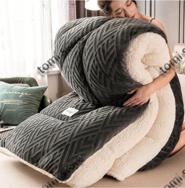  ватное одеяло зимний 180cmx200cm масса примерно 3.5KG. futon . futon флис теплоизоляция сила овца боа постельные принадлежности теплый нежный .... осень-зима *4 выбор цвета /1 пункт 