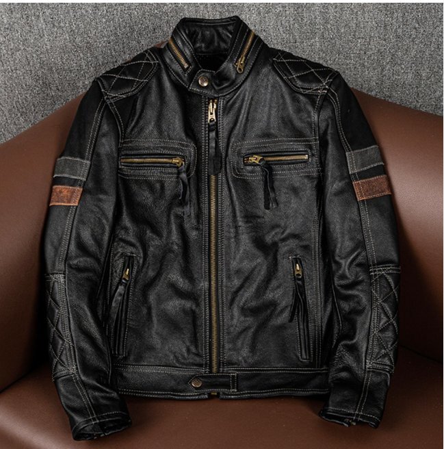 ハレーバイクレザージャケット 上品 本革 高級 牛革 ライダース ハレーバイクレザージャケット 上品 本革 高級 牛革 ライダース
