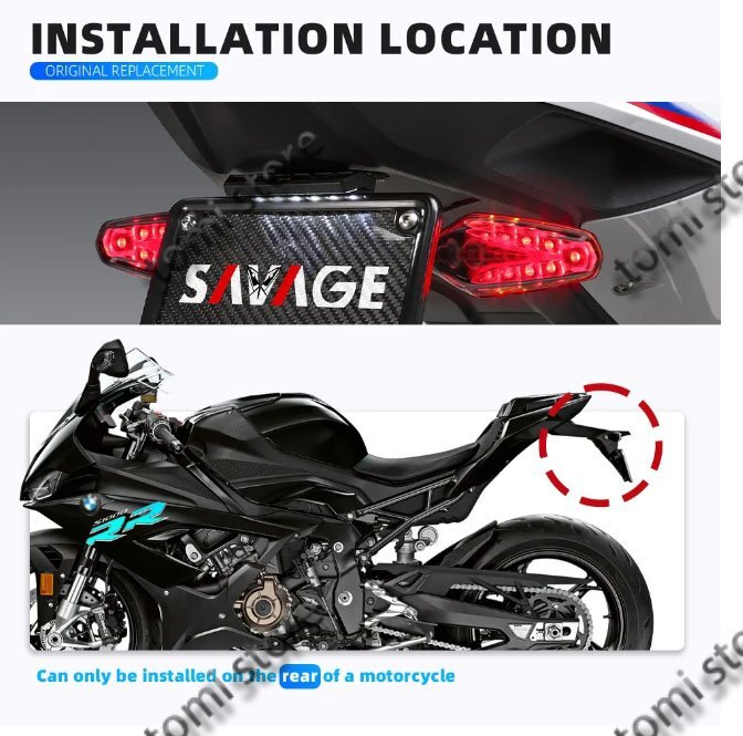 モーターサイクル テール ブレーキライト Bmw S1000RR M1000RR S1000R S1000XR R1250GS Adv 2019-2022_画像2