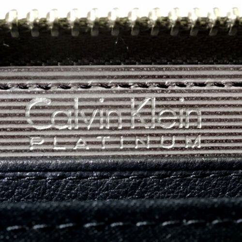 新品 CALVIN KLEIN PLATINUM カルバンクライン 本牛革 レザー ラウンドファスナー 長財布 灰 小銭入れ カード 札 メンズ 男性 紳士用_画像7