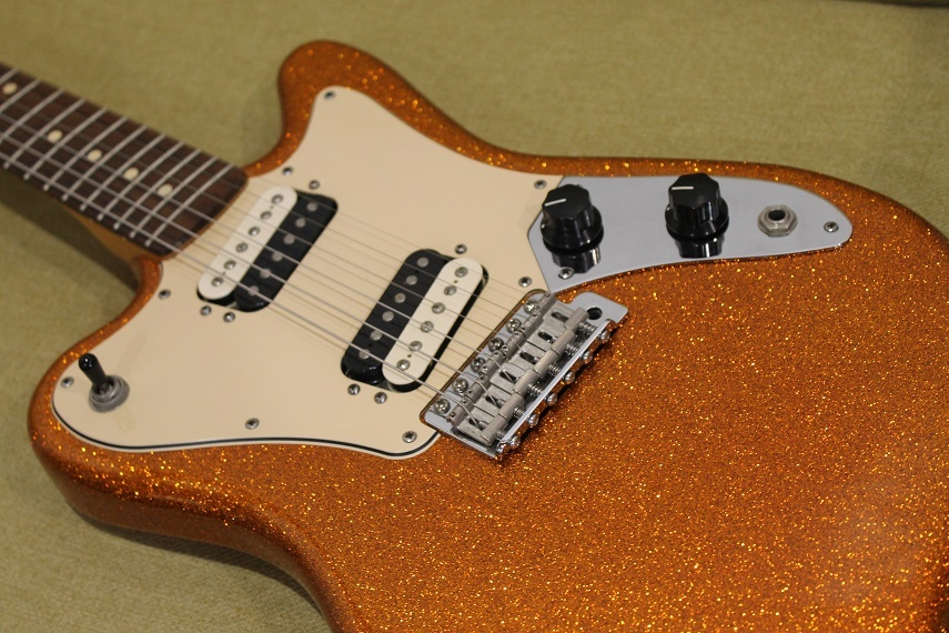 貴重! Fender Pawn Shop Super Sonic Sunfire Orange Flakeの画像2
