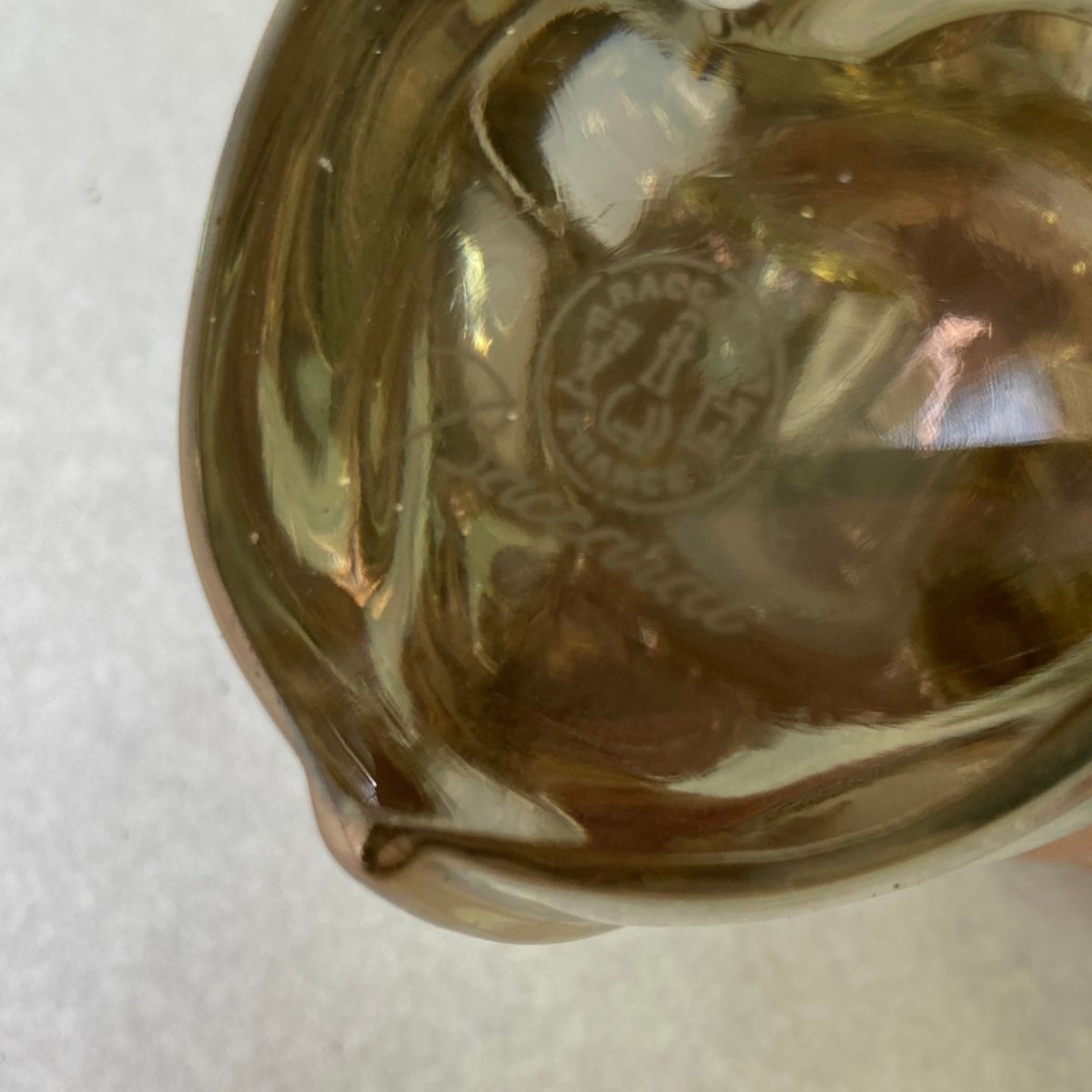 D177-K18-4956 Baccarat バカラ 招き猫 置物 フィギュリン ゴールドカラー クリスタルガラス ねこ インテリア オブジェ 約高さ10×幅5cm ②の画像7
