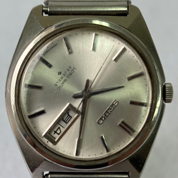 E603-D1-738◎SEIKO セイコー LORD MATIC ロードマチック LM 5606-7000 自動巻き 23石 デイデイト シルバー文字盤 メンズ 腕時計 ④の画像1