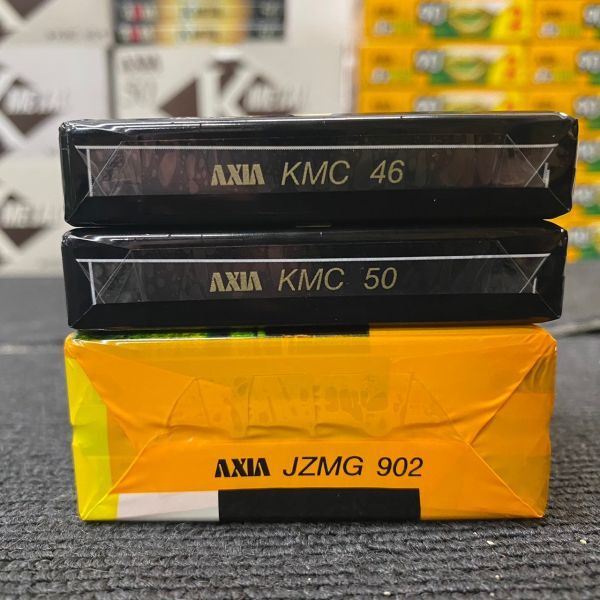 F542-O15-5363 未開封 AXIA カセットテープ 大量まとめ/KMC46 73本/KMC50 40本/JZMG902 178本/METAL メタルポジション 46分 50分 90分 ⑤