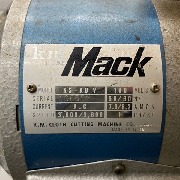 F523-K44-3250 km Mack ケーエム 竪刃型裁断機 クロスカッティングマシン KS-AUⅤ 単相100V/手工芸 ハンドクラフト 裁縫 手芸/通電OK ⑤の画像6