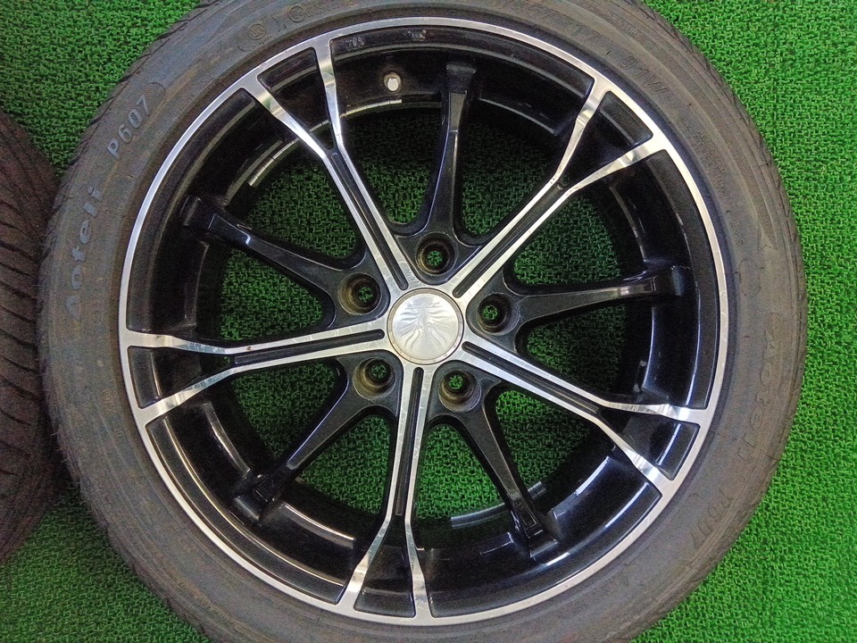 Aoteli P607 215/45ZR17 社外 Fenice SS1 17×6.5J 溝有タイヤ付4本 インチアップ等 中古 売切!!の画像2