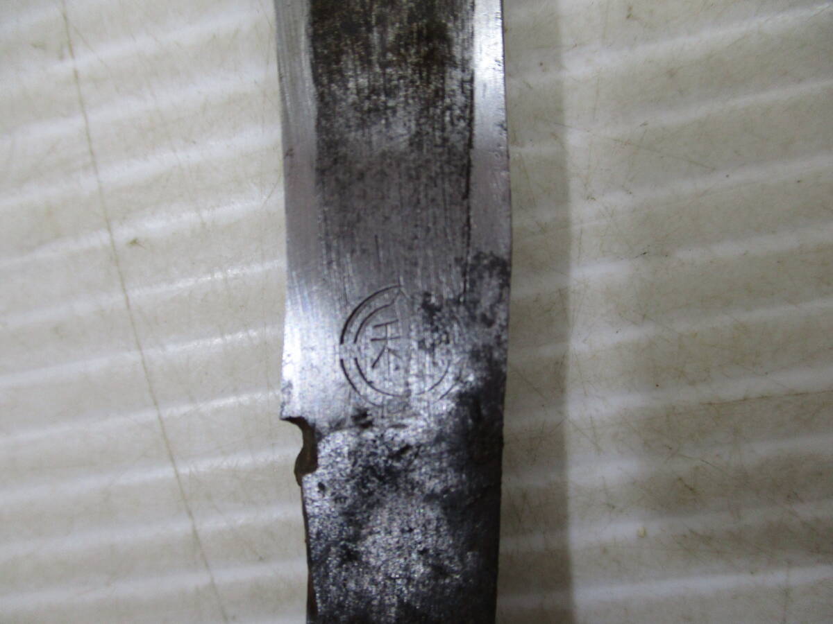 E13古道具★両手皮剥き (全長約40㎝、刃渡り約21㎝）の画像5