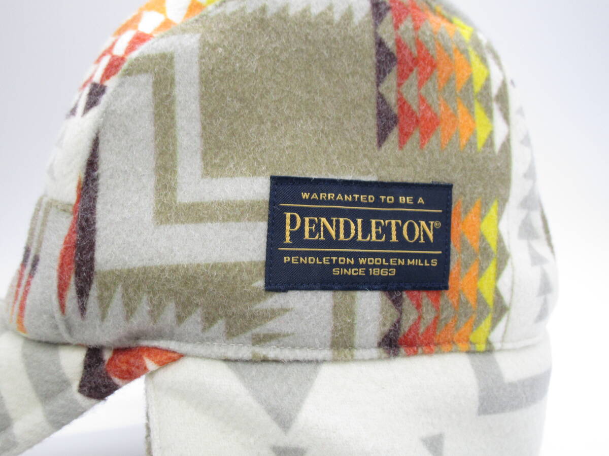 PENDLETON × TAION ペンドルトン × タイオン ネイティブ柄 ボア付き 耳あて帽子 キャップ フリー 送料350円（HLFRDの画像2