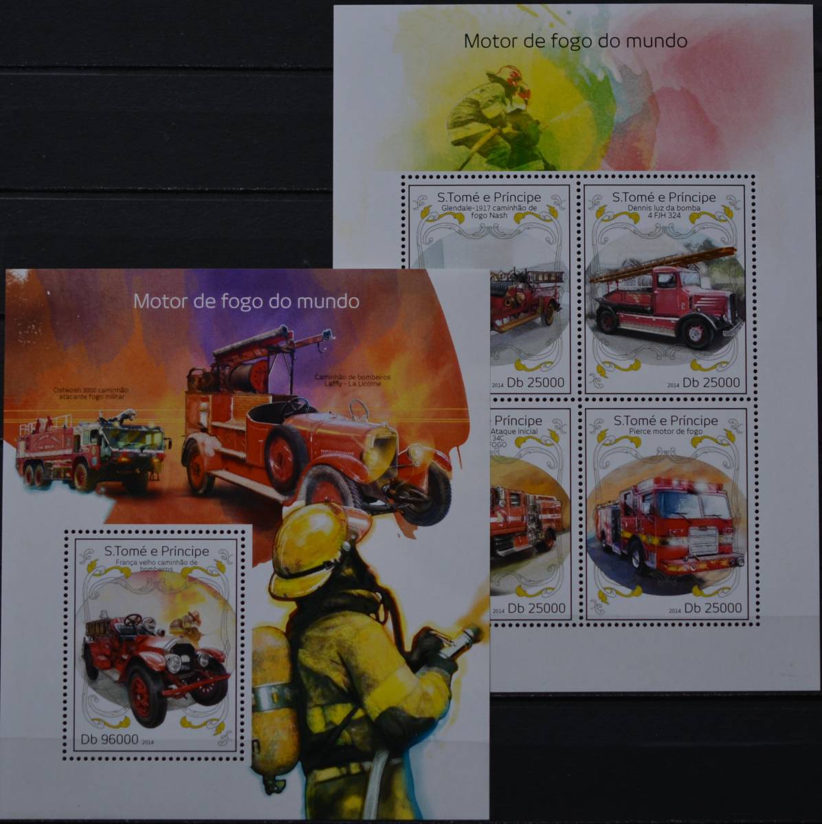 「TF316」サントメプリンシペ切手 2014年 消防車の画像1