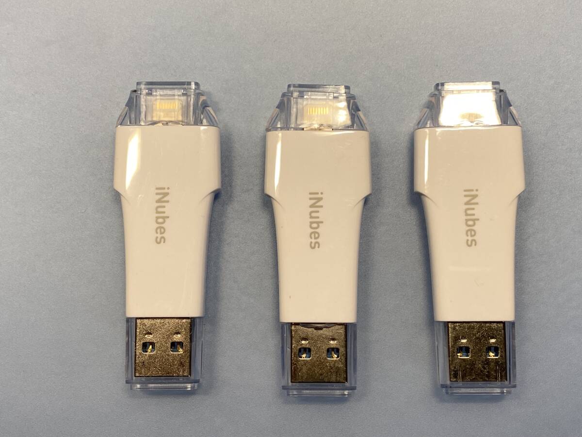 USB32GBメモリ USB3.0/LIGHTNINGコネクタ仕様 3本セット 定形外郵便送料無料の画像1
