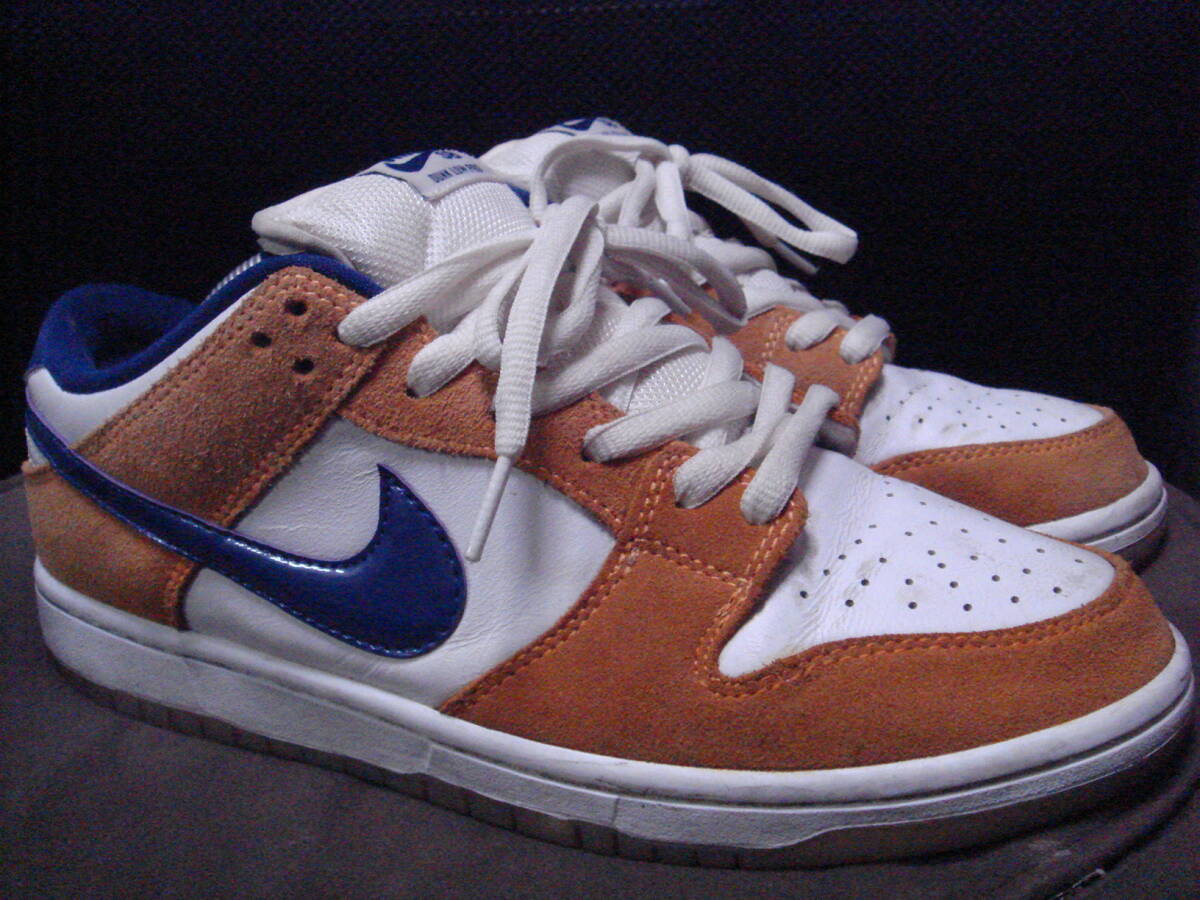 限定 NIKE SB ナイキ DUNK LOW PRO SB ダンク ロー レーザーオレンジ 26.5㎝ US8.5 LASER ORANGE ホワイト レザー スニーカー BQ6817-800の画像3