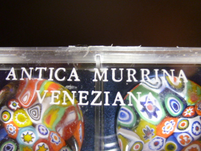イタリア製 ベネチアングラス ANTICA MURRINA VENEZIANA ガラス 箸置き２個セット 新品・未使用・展示品Aの画像2