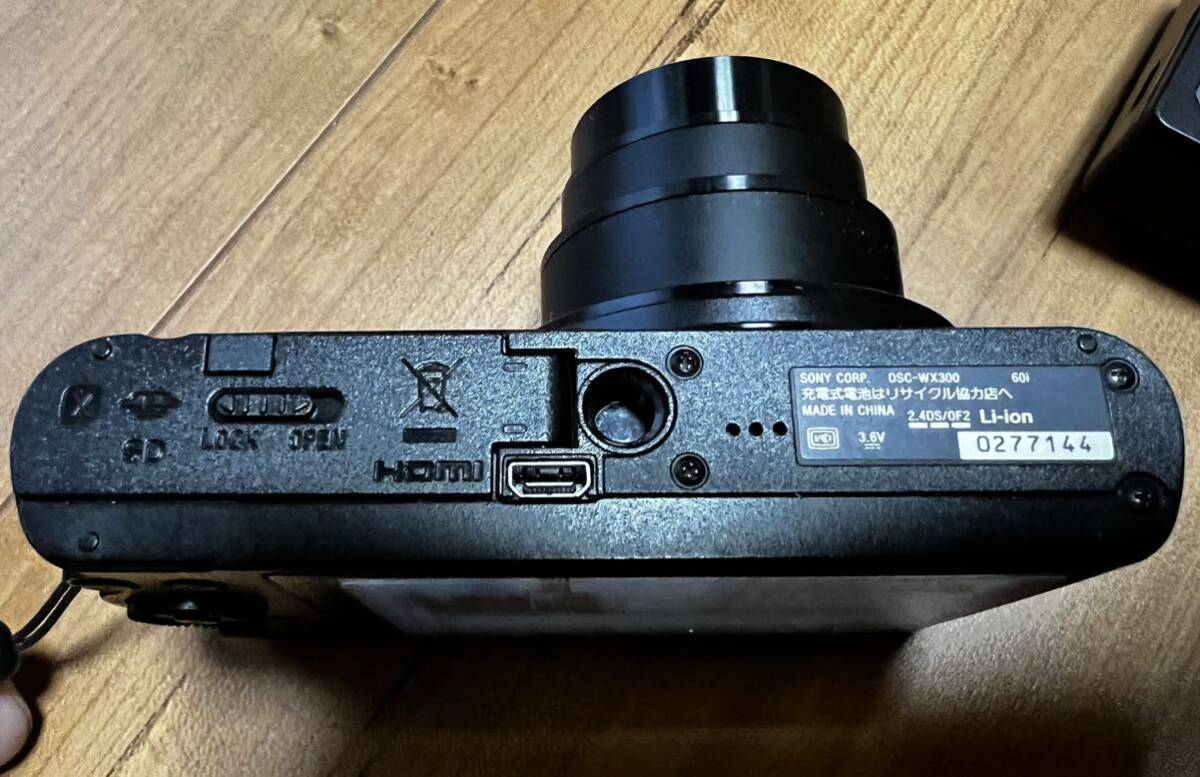 SONY コンパクトデジタルカメラ DSC-WX300　黒色　ブラック　動作確認済み　デジカメ　ソニー　20x　optical Zoom_画像4