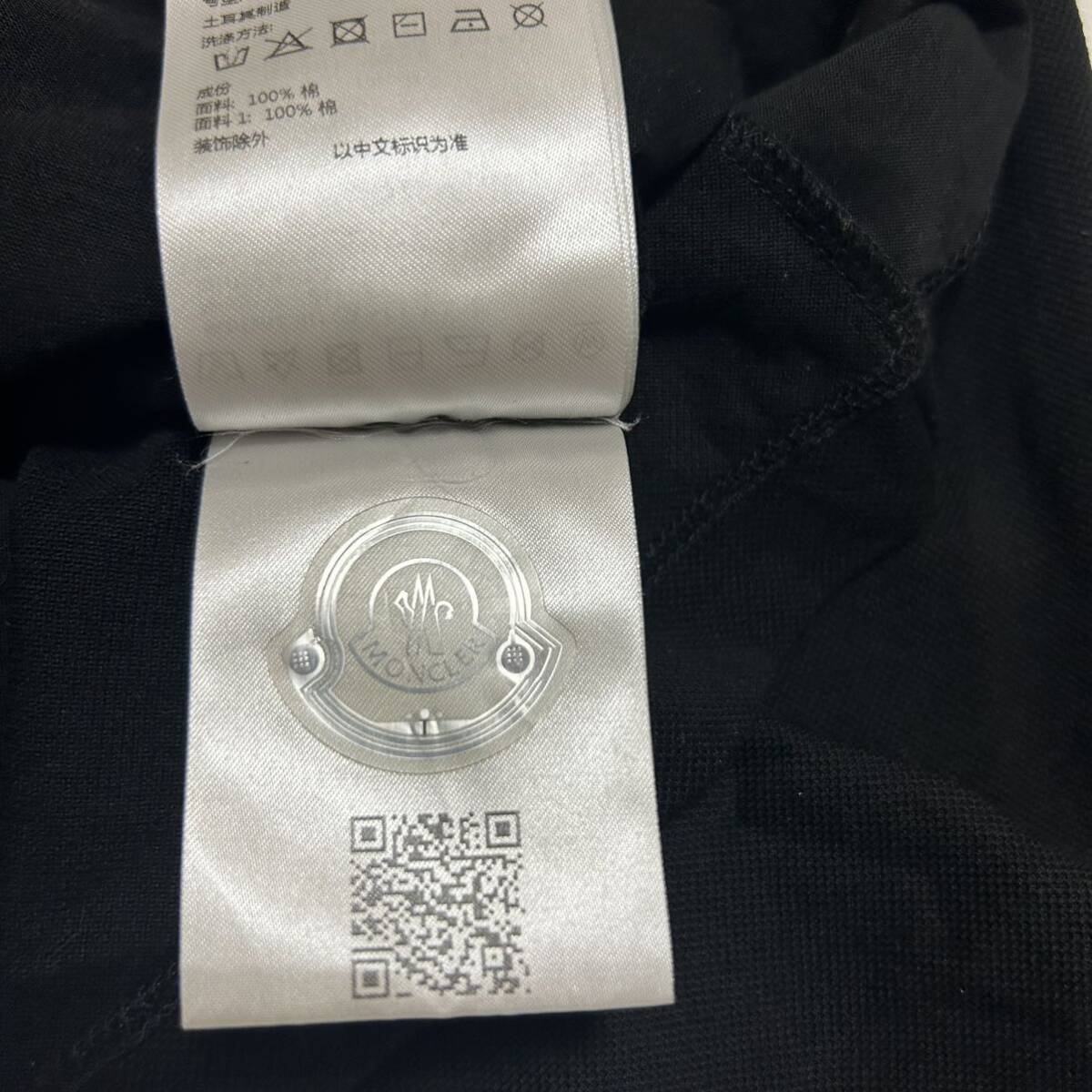 【22年モデル】【最新作】【美品】MONCLER モンクレール ラバーワッペン 半袖Tシャツ 黒 XSの画像6