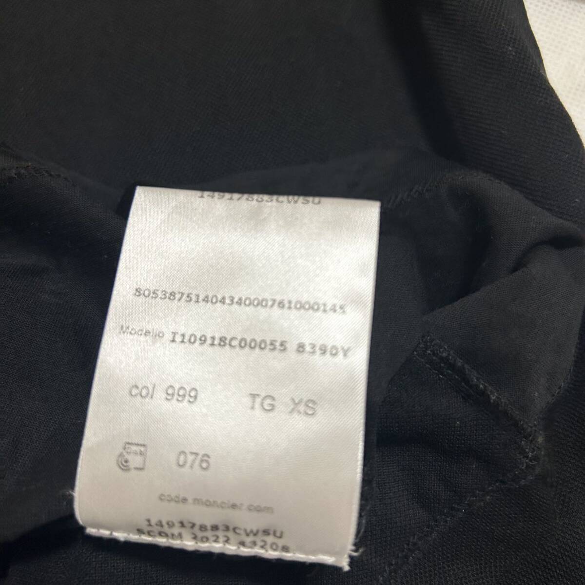 【22年モデル】【最新作】【美品】MONCLER モンクレール ラバーワッペン 半袖Tシャツ 黒 XSの画像7