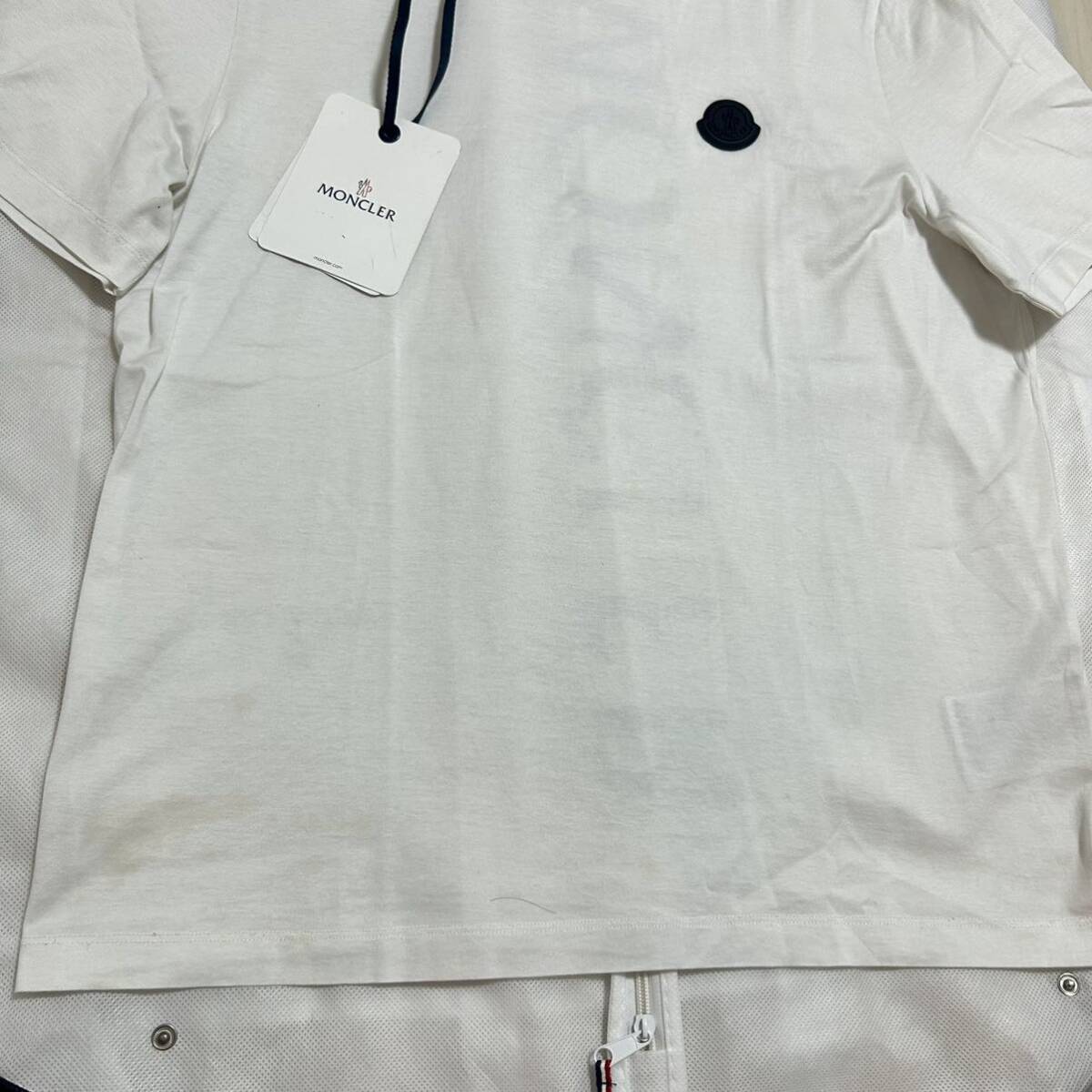 【破格最安値】MONCLERモンクレール ラバーワッペン 半袖Tシャツ 白Mの画像3