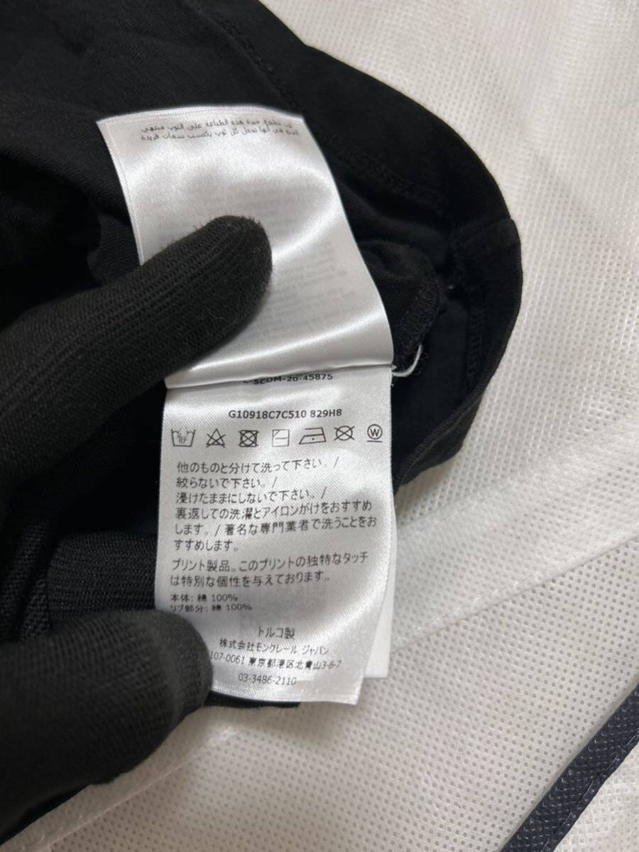 【破格最安値】MONCLER モンクレール ラバーワッペン半袖Tシャツ 黒　M