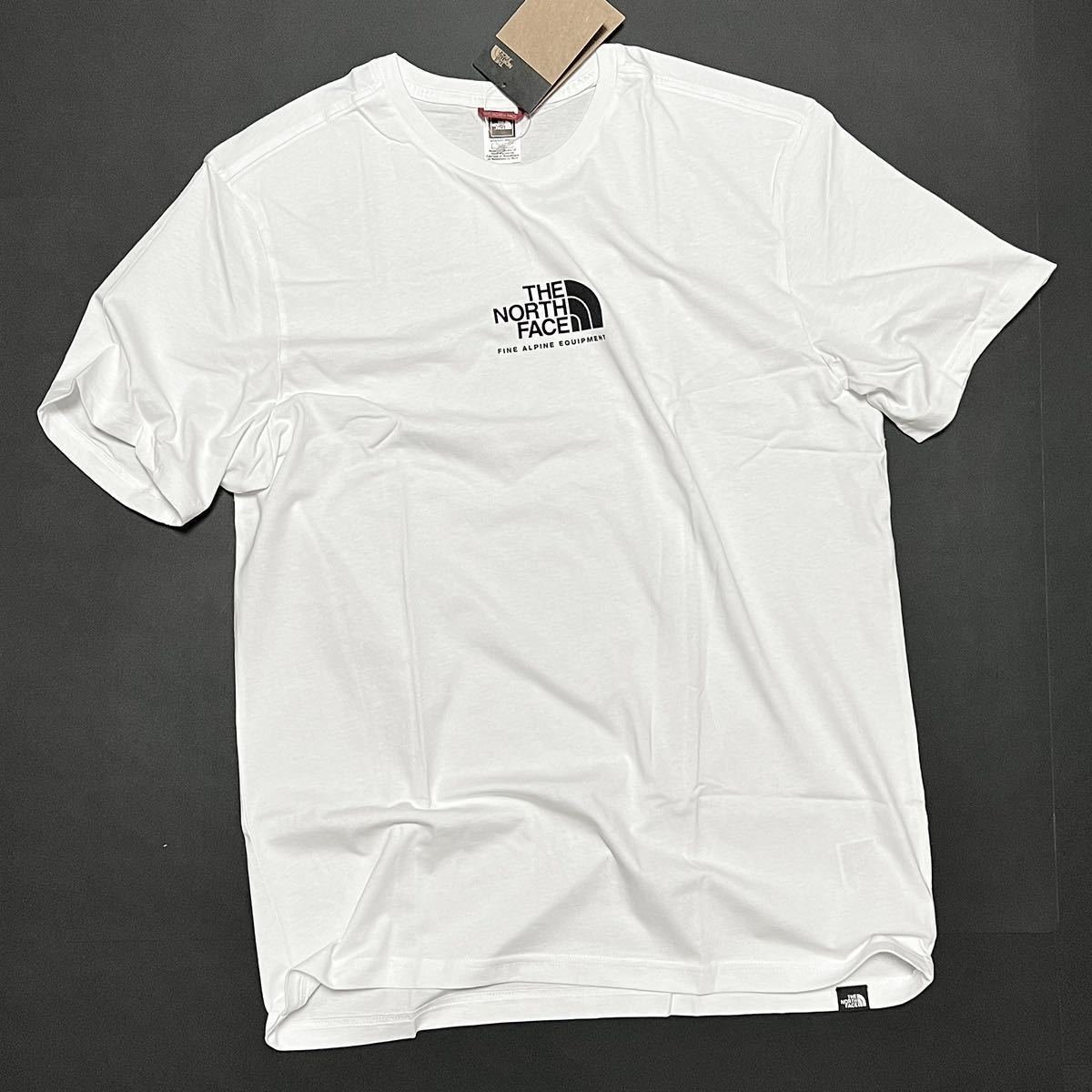 XL 新品 海外限定 ノースフェイス センター ロゴ Tシャツ 白 ホワイト FINE ALP TEE 3 半袖 ショートスリーブ ファイン アルプ ロゴT_画像5