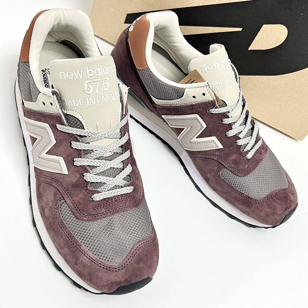 27.5cm 新品 ニューバランス イギリス製 576 ブラウン 希少 MADE IN ENGLAND 英国製 UK OU576PTY PTY 576PTY レア NEWBALANCE 茶 UK製_画像3