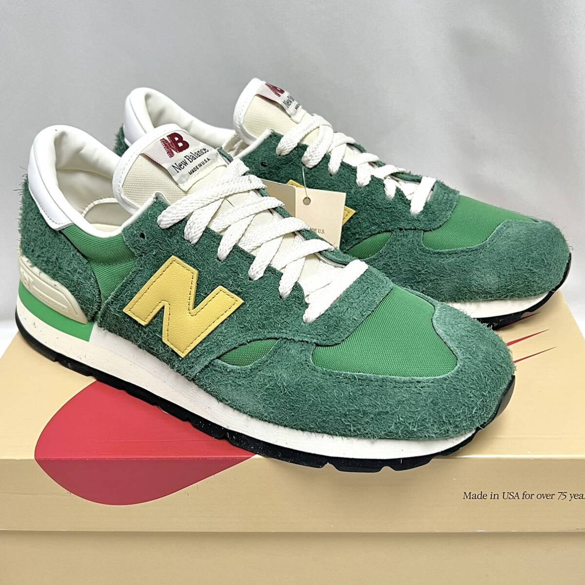 28cm 新品 ニューバランス USA製 990 グリーン NEWBALANCE 28cm 新品 ニューバランス USA製 990 グリーン NEWBALANCE