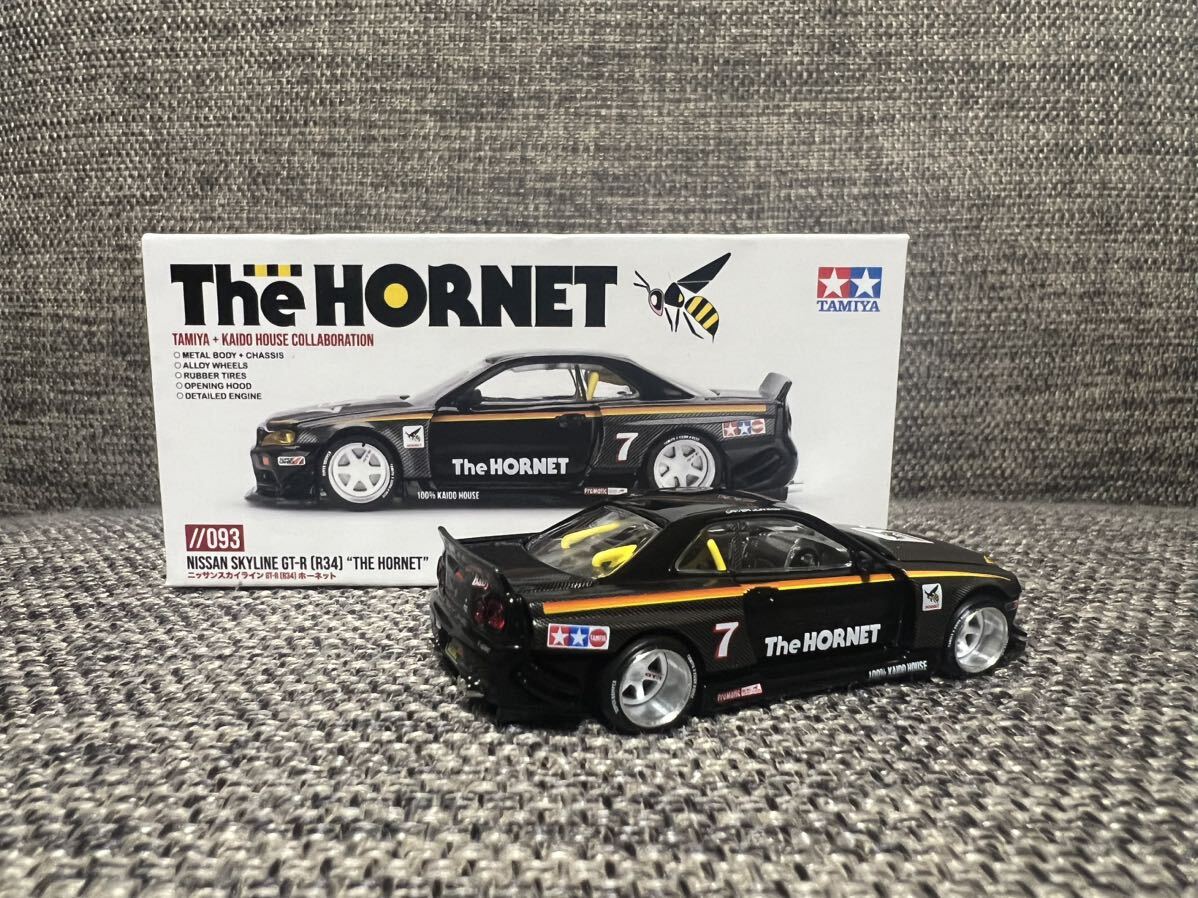 MINI GT 1/64 街道ハウス TAMIYA x KAIDO HOUSE タミヤ 街道ハウス Nissan skyline 日産 スカイライン GT-R R34 ホーネット 黒の画像2