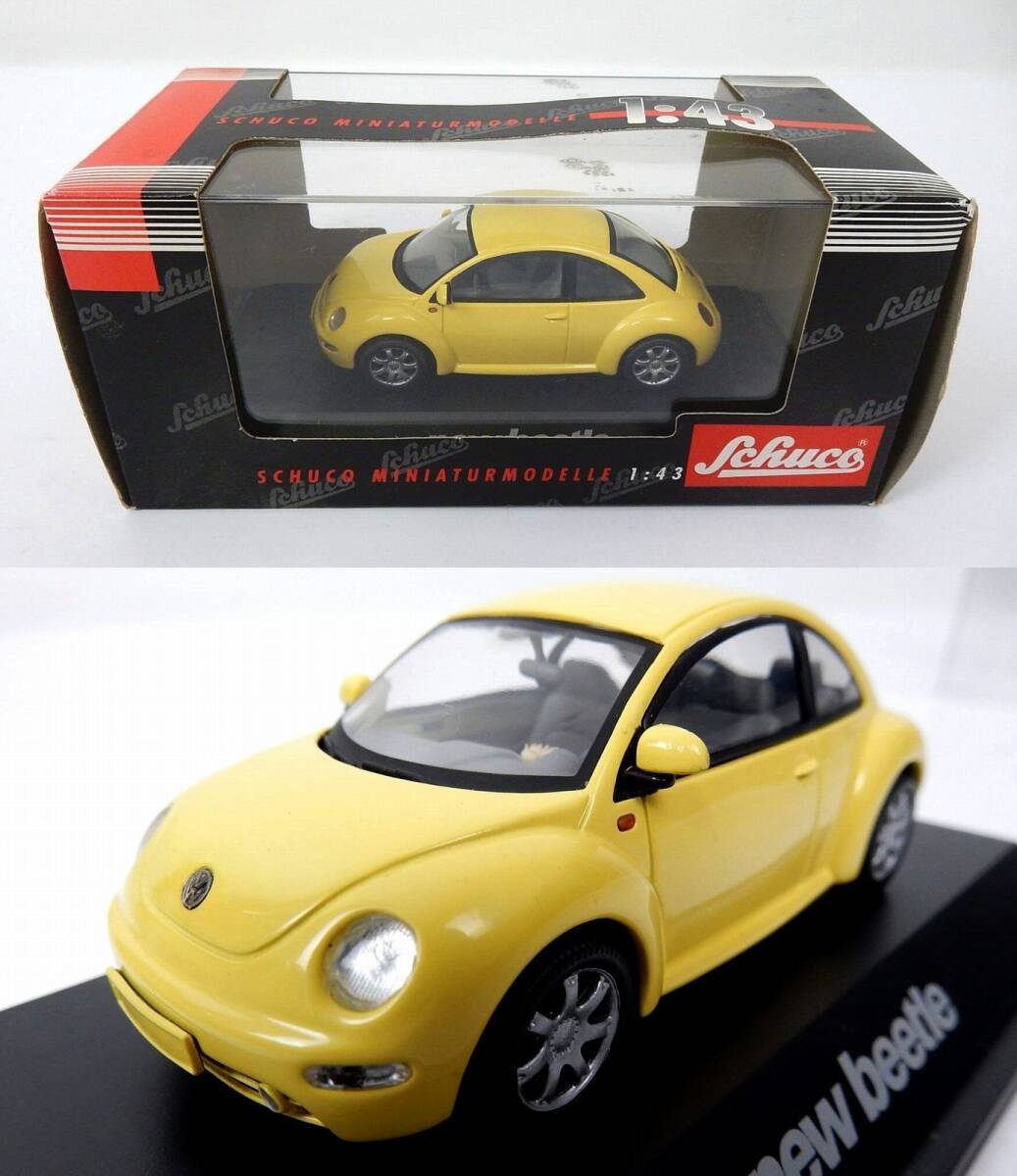 [Schuco] Schuco 1/43 VW New beetle Volkswagen New Beetle желтый кейс повреждение иметь б/у JUNK относится текущее состояние доставка совершенно возвращенние товара не возможно 