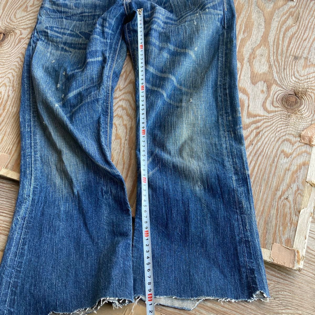 訳ありEDWIN BLUE TRIP 30 ×32 ジーンズ デニムパンツ　ダメージ加工