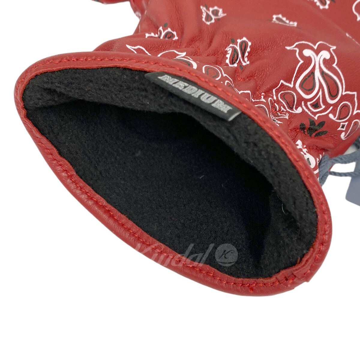 CHALLENGER 23AW BANDANA LEATHER GLOVEバンダナレザーグローブ手袋 8069000104660の画像4