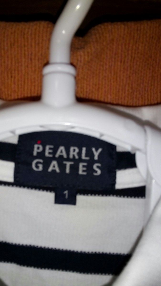 パーリーゲイツ  レディース 半袖ポロシャツ   サイズ2相当   ホワイト×ネイビー