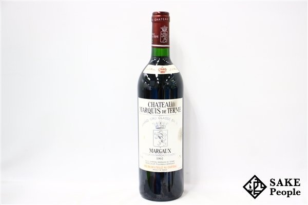 ■注目! シャトー・マルキ・ド・テルム 1992 750ml 12％ フランス ボルドー 赤_画像1