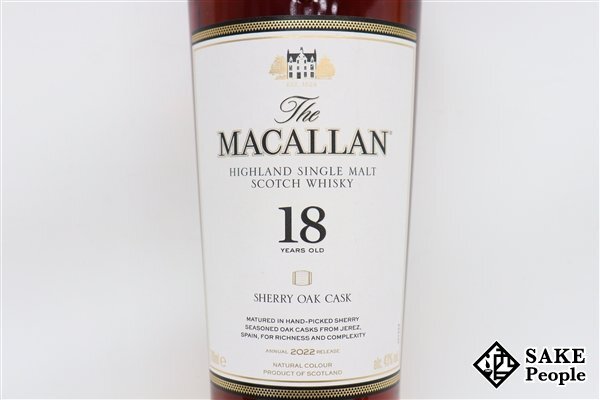 ◇1円～ ザ・マッカラン 18年 シェリー オークカスク700ml 43% 箱 スコッチの画像3