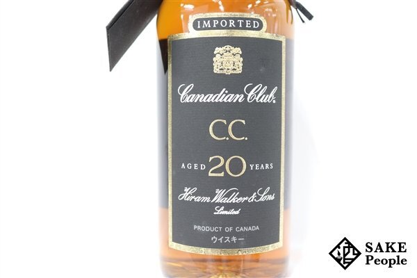 * attention! Canadian Club 20 year 750ml 40% box booklet attaching Canadian 