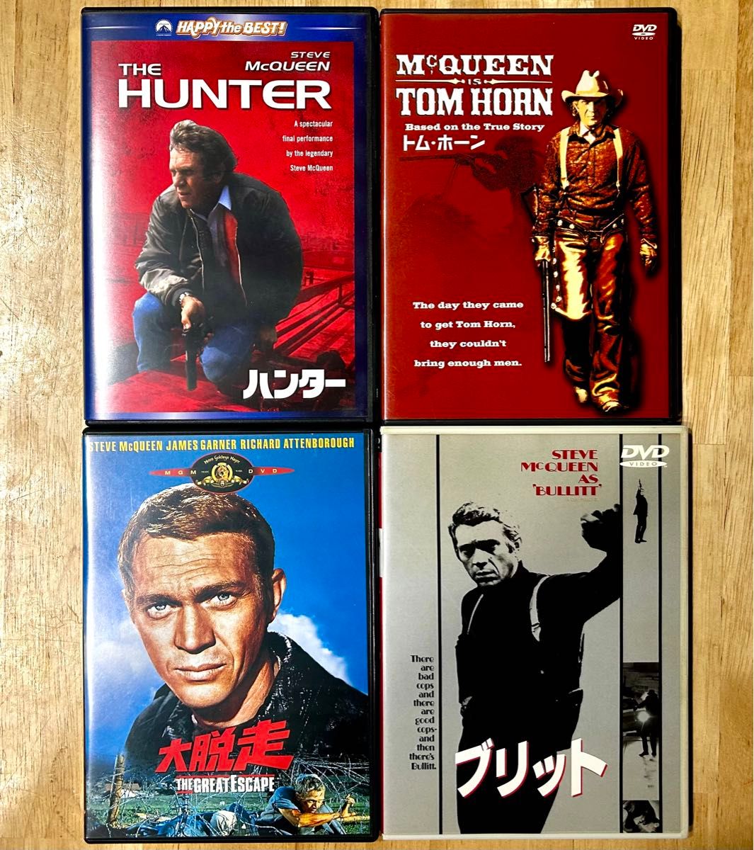 【大特価】マックィーン映画　DVD4本セット　「トム・ホーン」「ブリット」　他