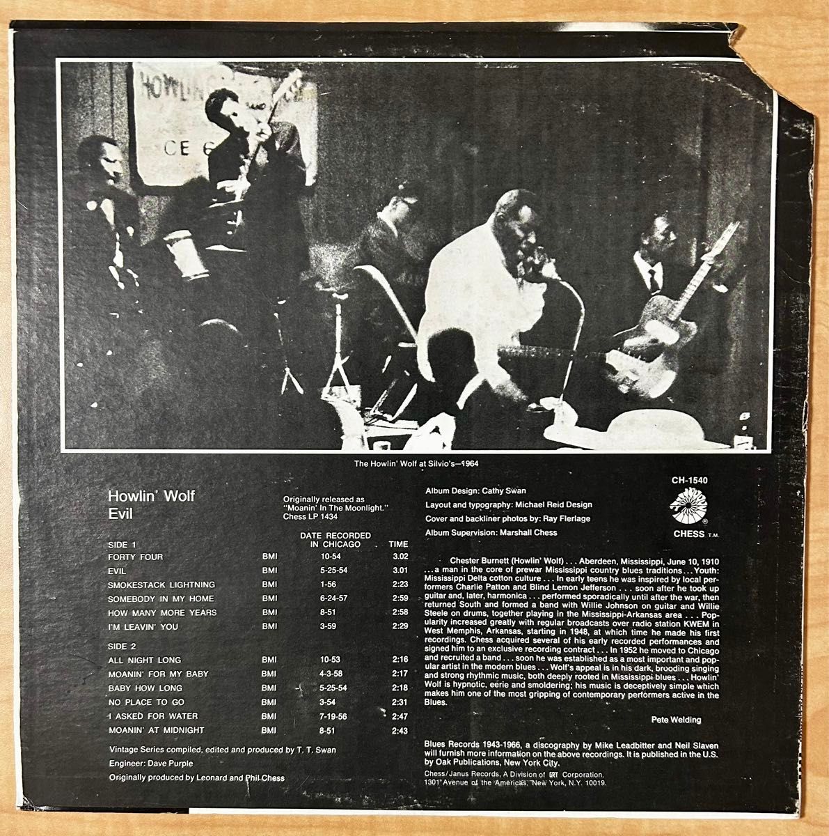 ハウリン・ウルフ　イヴィル　LPレコード　US盤