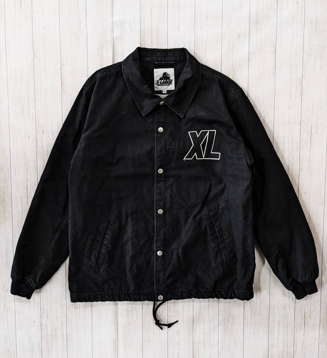 X-LARGE/エクストララージ/HEAVY OX COACHES JACKET/ダック地調ヘビーオンスコーチジャケット/SIZE XL/ビッグシルエット/裏地スウェットの画像6