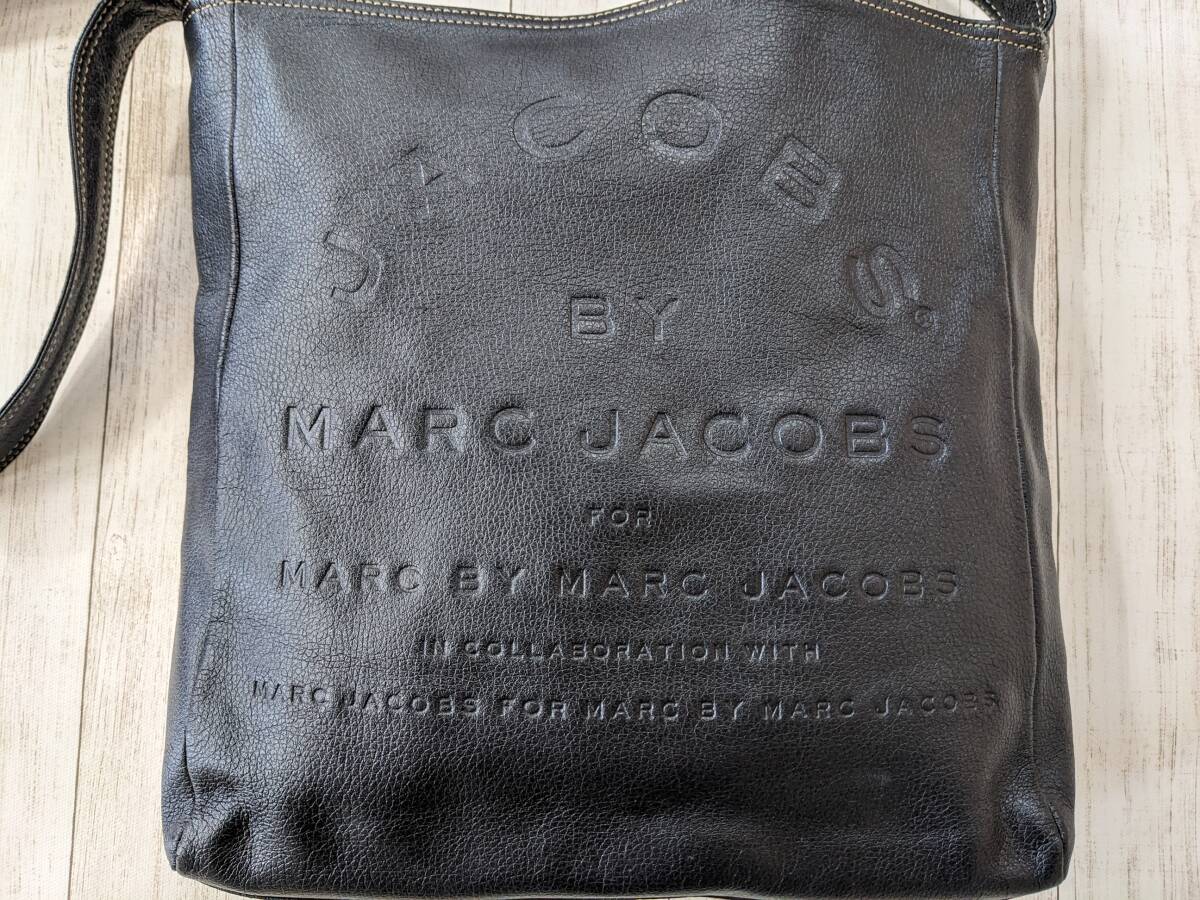 Marc by Marc Jacobs/マークバイマークジェイコブス/ブランドロゴ型押しオールレザーショルダーバッグ/ユニセックス/男女兼用_画像3