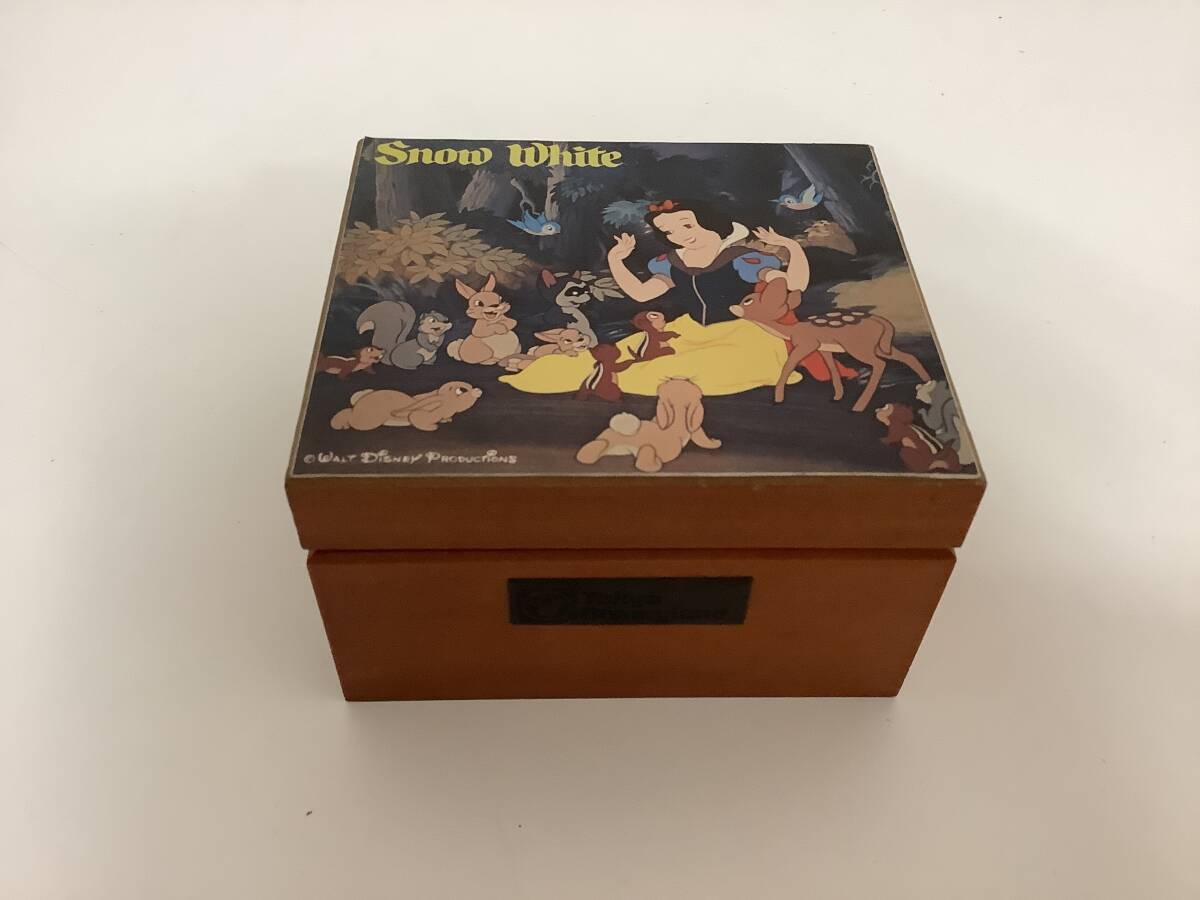 1610◆DISNEY ディズニー 白雪姫 オルゴール 小物入れ Snow White 昭和レトロ 長期保管品の画像1